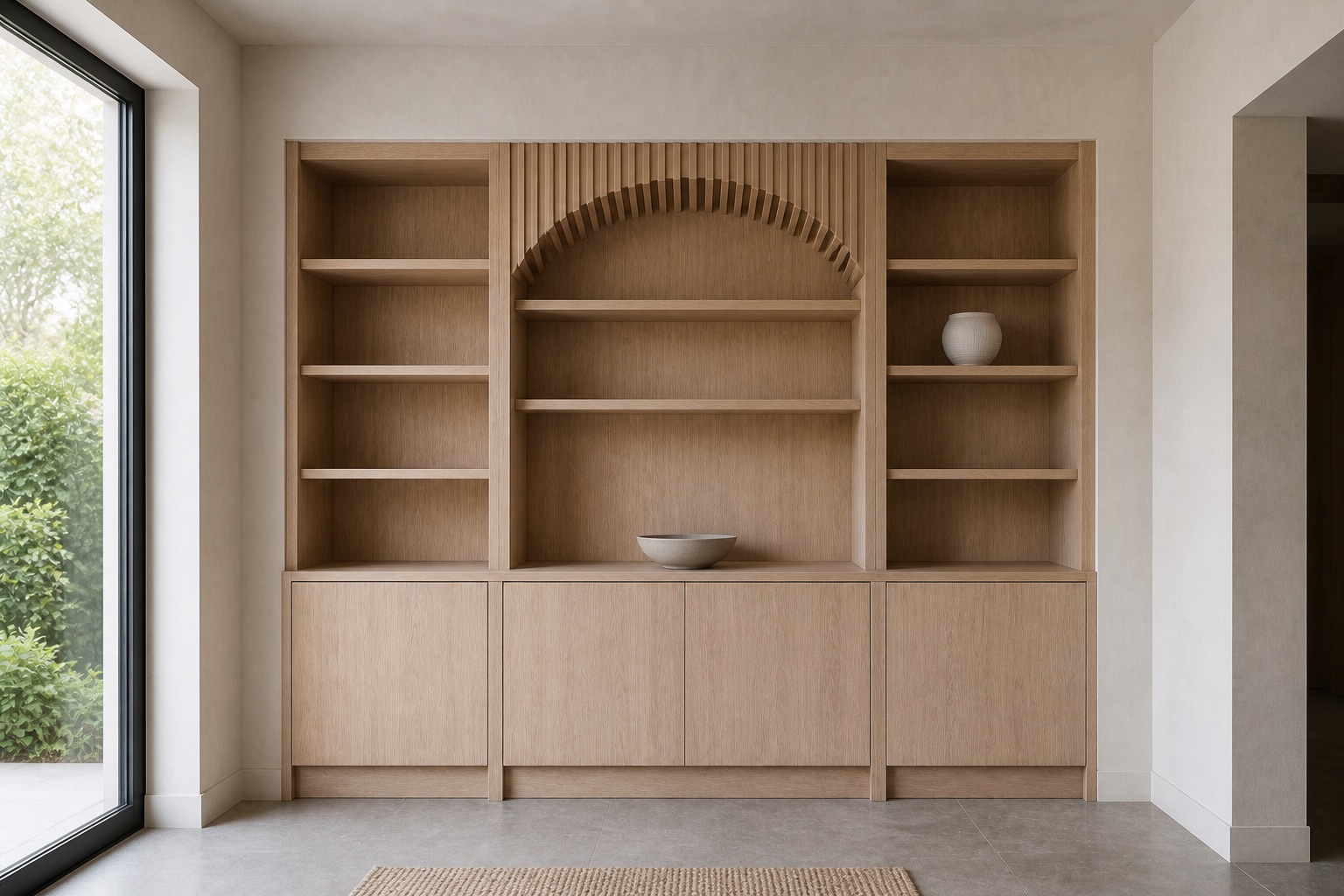 White oak sectional casework material study